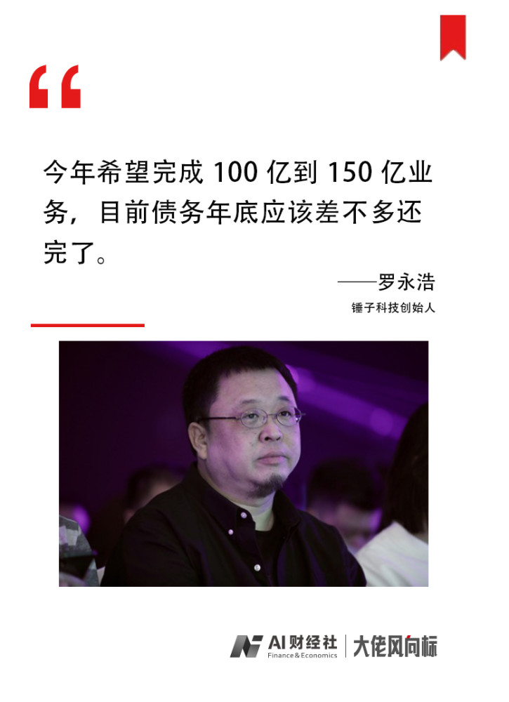 大佬风向标|罗永浩:今年目标收入100亿,年底还清债务;王石称自己成功