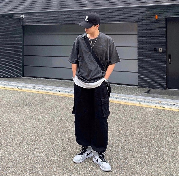 高个子酷帅街头穿搭瞬间拉满时尚感