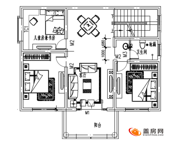 11米x8米农村二层小洋楼设计图,20万建好,告别城市房奴生活