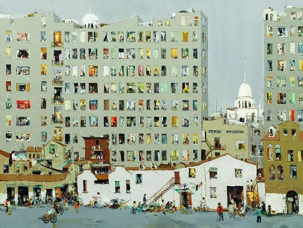 布面油画 2015年《城市镜像d》120x80cm 布面油画 2015年杜海军的画