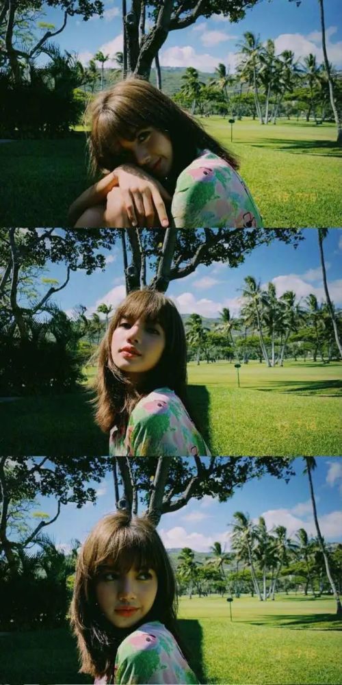 lisakim jisoo夏威夷写真拍摄花絮,浓郁的夏日气息,,四闺女们绝绝子