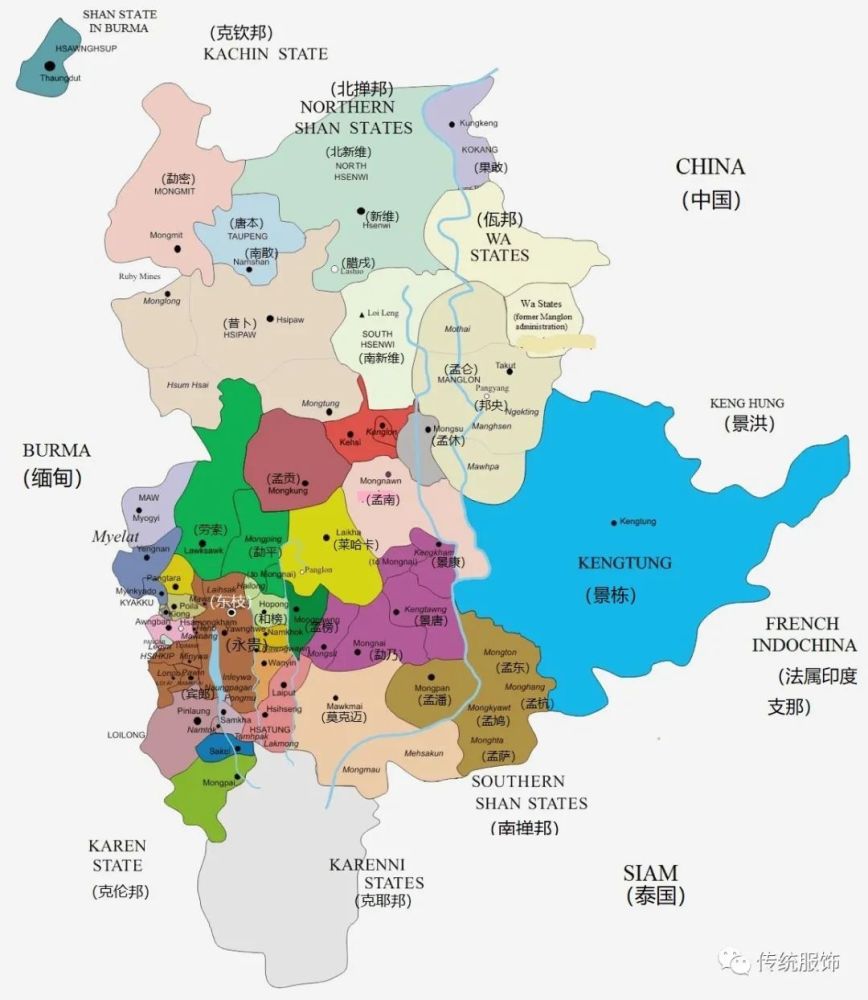缅甸佤邦地图 特区图片