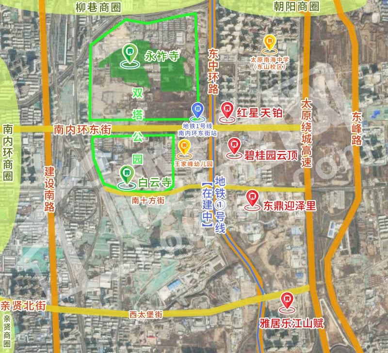 双塔公园地图图片