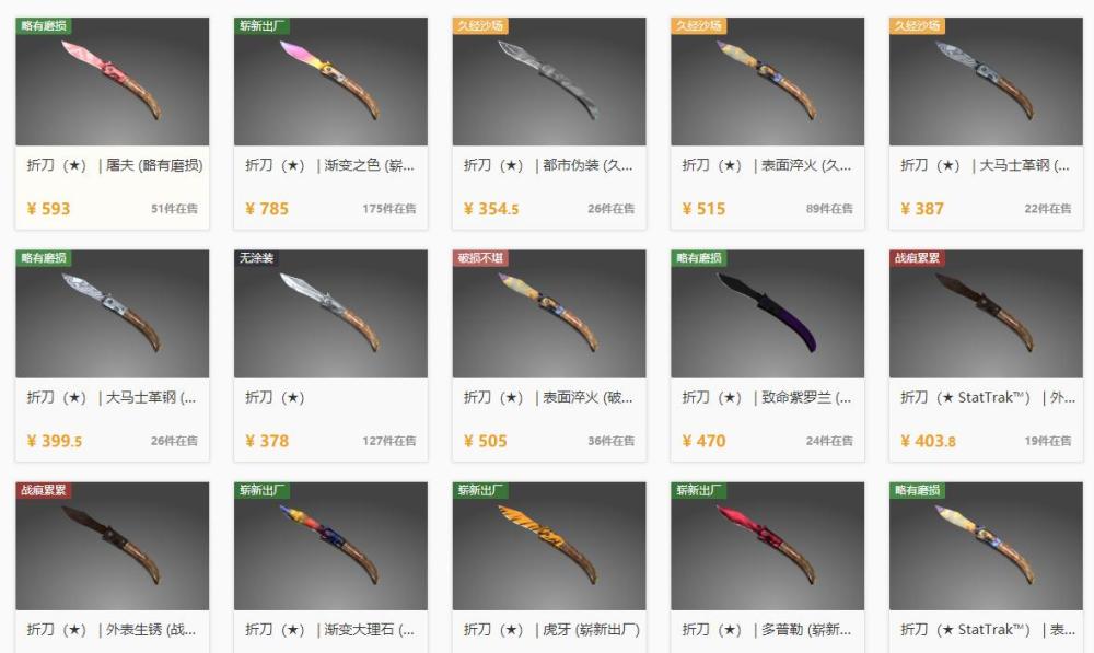 csgo最便宜的刀?皮膚基本千元以下,但稀有的能賣10萬塊_騰訊新聞