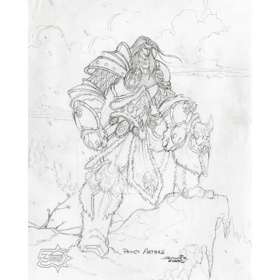 暴雪推30周年纪念藏品巫妖王阿尔萨斯雕像造型霸气