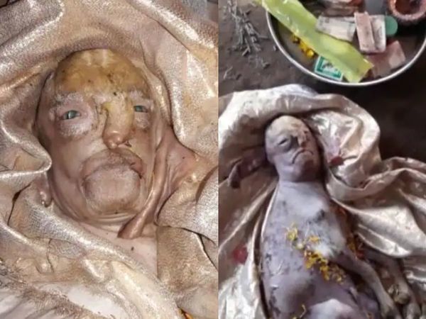 印度山羊出生时长着一张人脸被当作祖先重生供奉起来