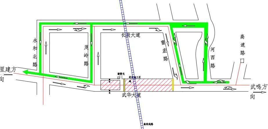 南宁北站来了武华大道封闭施工请大家注意绕行