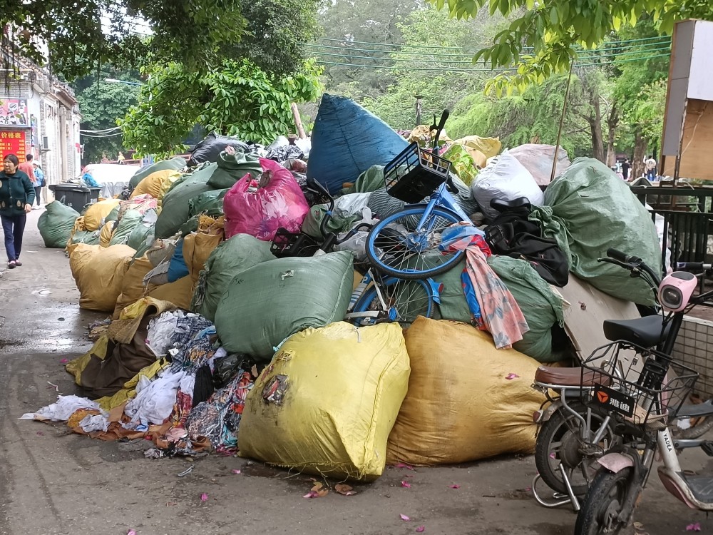 广州一村庄垃圾堆成小山恶臭难闻村民苦不堪言