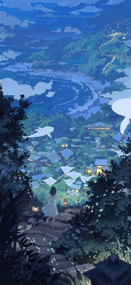 一些超级好看又治愈的动漫场景壁纸 - 卡通火车背景图片 - 实验室设备