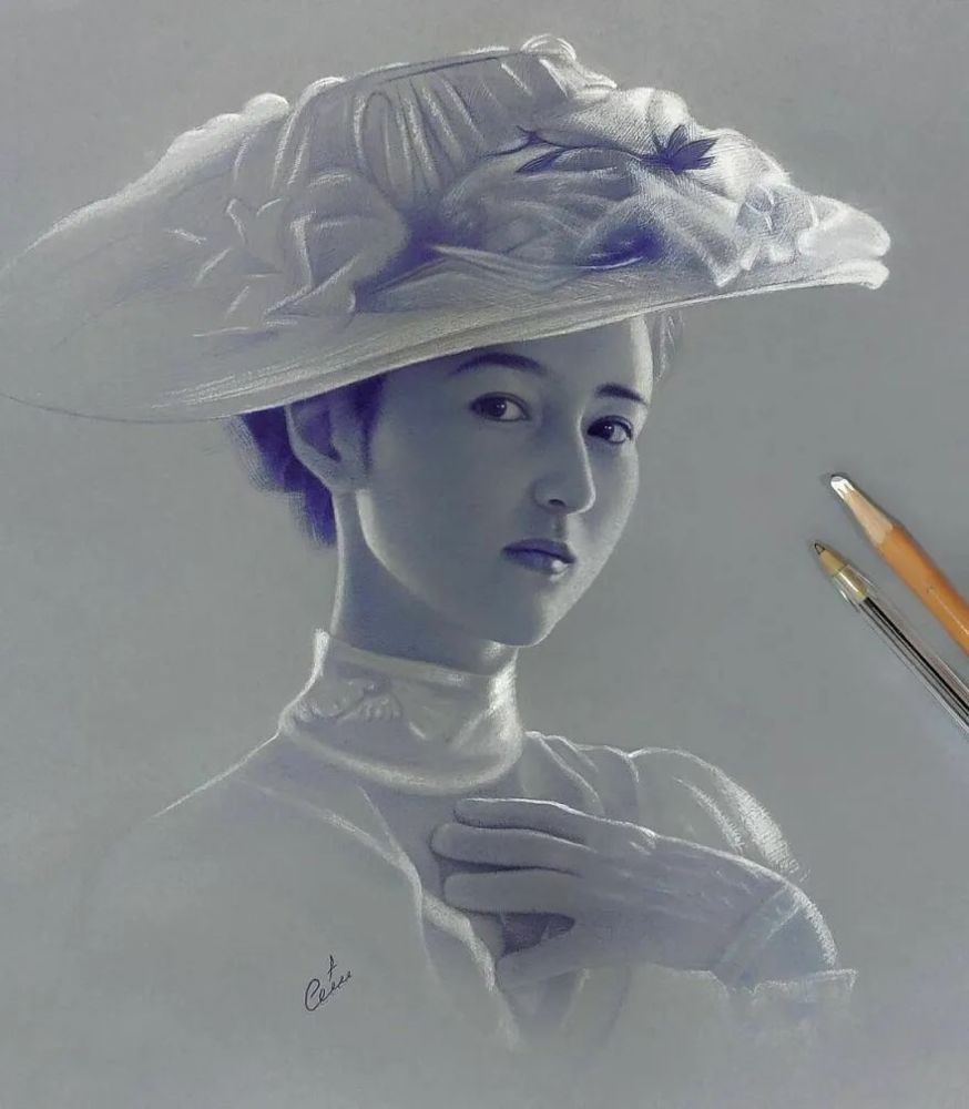 年轻小伙用5毛钱一根的圆珠笔,画出超写实画作,让人叹为观止_腾讯新闻