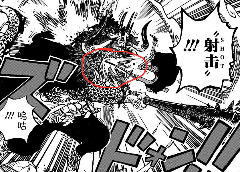 罗击中凯多,索隆砍伤凯多,而路飞扬言击败凯多.