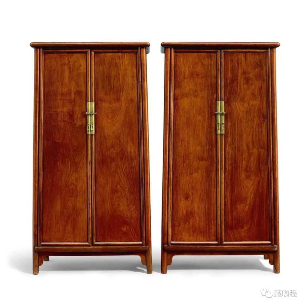 纹理金线丝丝入扣 千万级黄花梨圆角柜成对 腾讯新闻