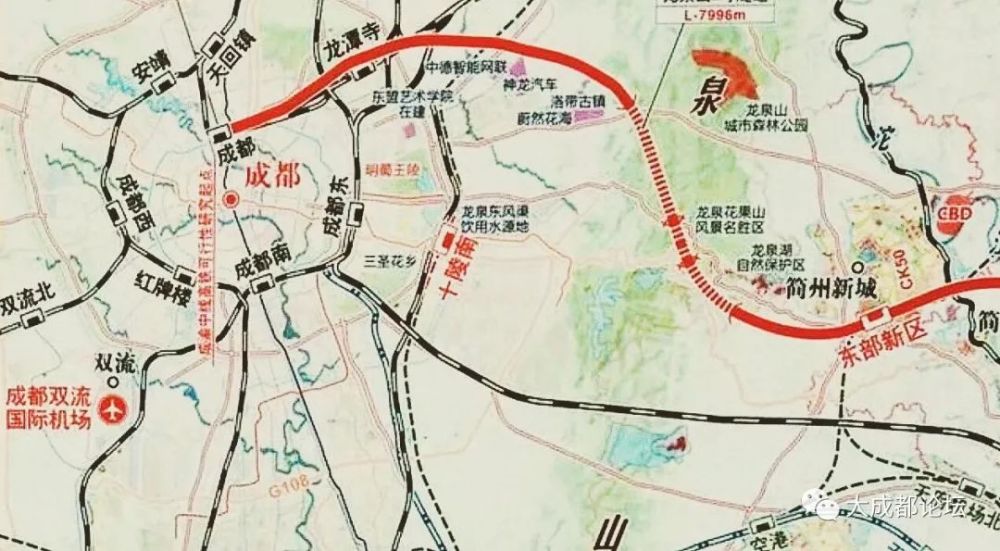 成渝中线高铁线路图片