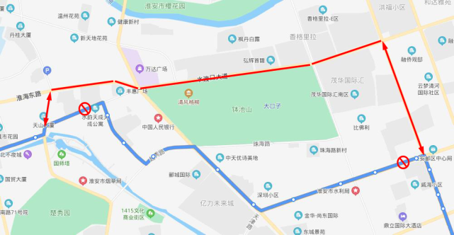 "淮马"赛事期间公交线路变更公告|公交线路|交通管制