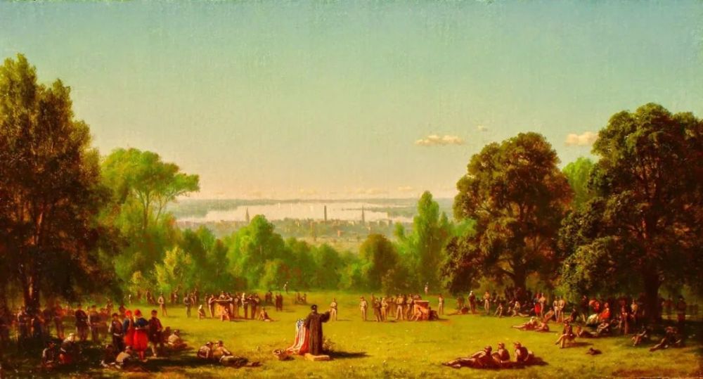 强调光线的大横幅风景画美不胜收