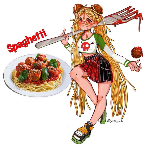 意大利面我喜欢美食,也喜欢动漫,当这动漫和美食结合了起来,那也是真