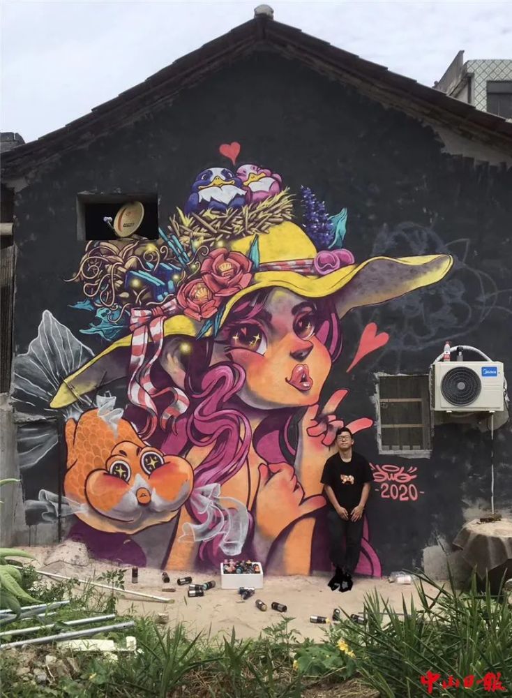 厉害这些网红涂鸦原来出自一位中山90后之手