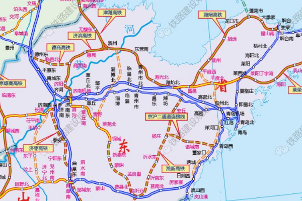 山東未來5年的交通儲備項目將有4條高鐵路線規劃被提上日程