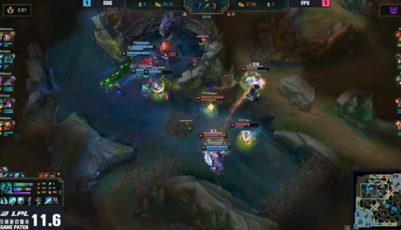 《英雄联盟》LPL春季赛：FPX 3：2 EDG晋级决赛！