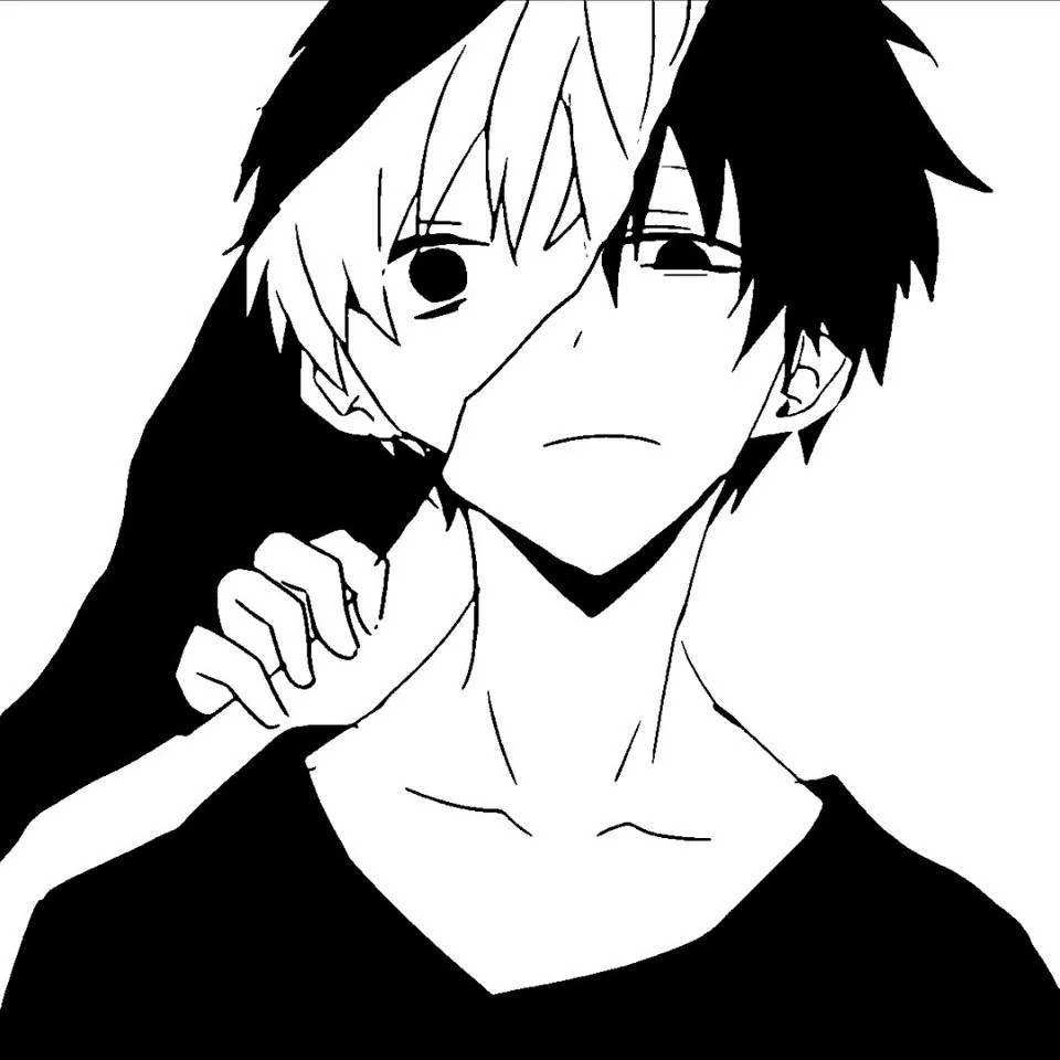 黑白动漫头像:小事随你闹,大事往我身后靠_腾讯新闻