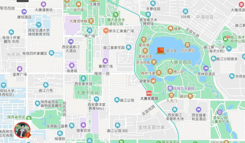 朱坤明西安大唐不夜城我印象里最深的是一对白狮子