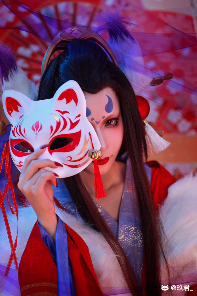 喵特cos 烬天玉藻前正片 阴阳师