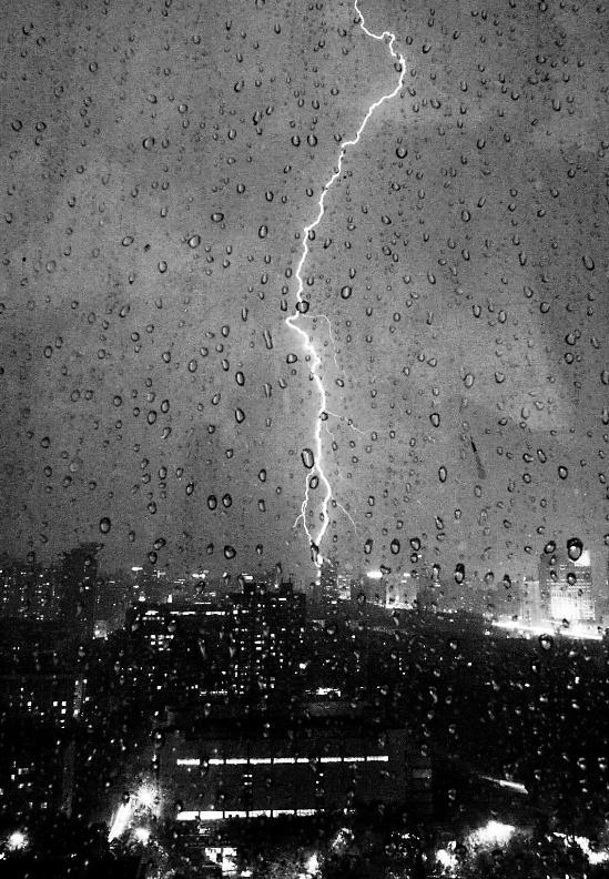 暴雨终于来临.眼前的一切都似乎弥漫在硝烟之中,灰蒙蒙,看不清.