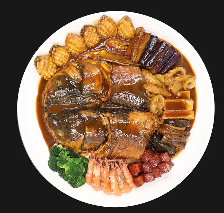 千岛湖鱼头佛跳墙小白虾一盘虾烧得好不好做法只决定口味虾肉是否新鲜