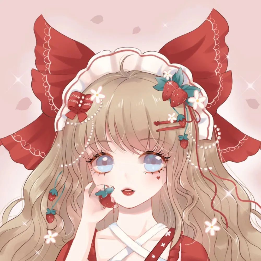 可爱霸气动漫女生头像:万千人,唯你让我一眼就沦陷 - 女生简约动漫