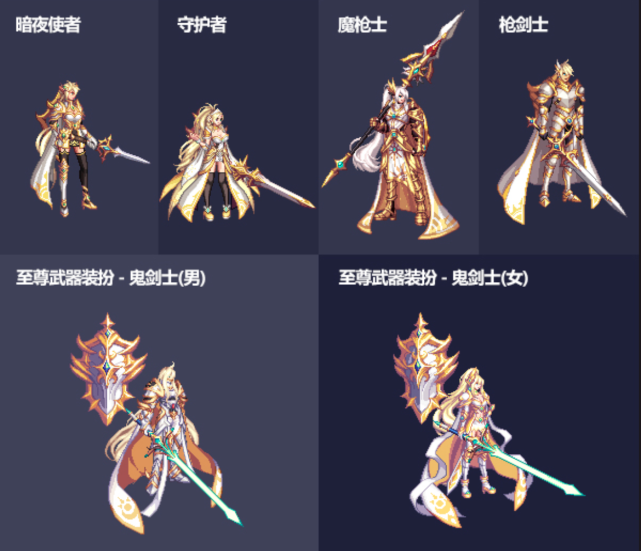 同时针对鬼剑士职业还推出了至尊装扮,和普通装扮相比,至尊装扮显得更