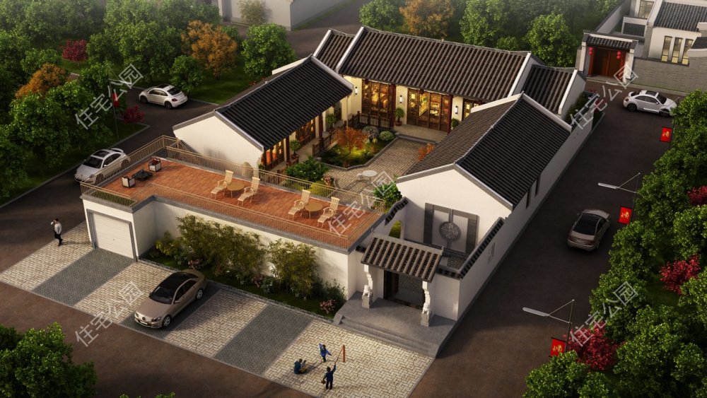 宅基地宽二十八米长二十一米想建个中式四合院该怎么设计