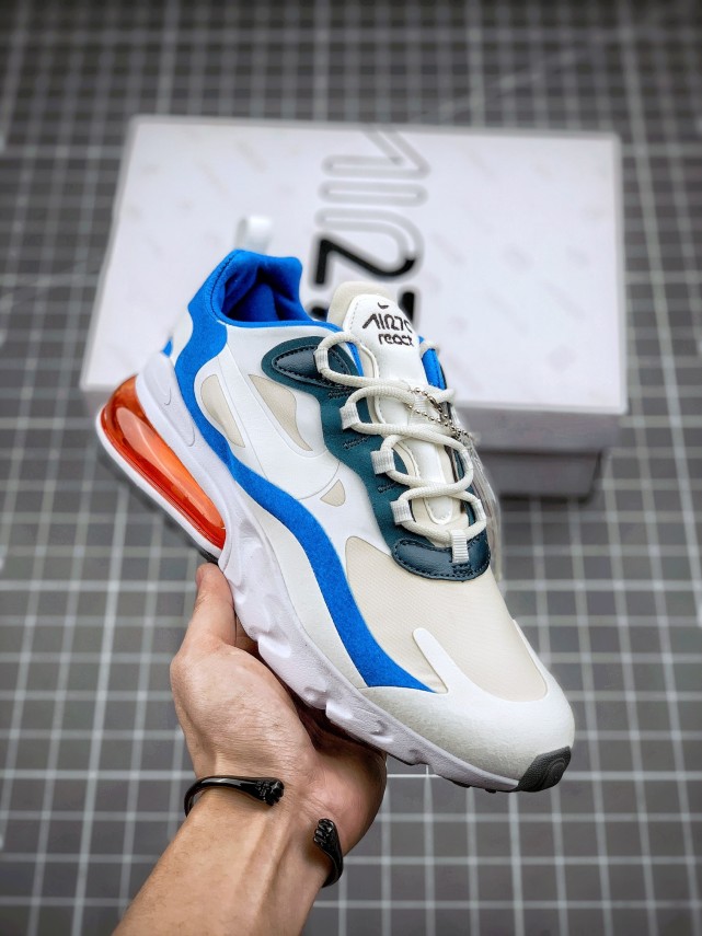 airmax270react白蓝红瑞亚赛车系列后半掌气垫