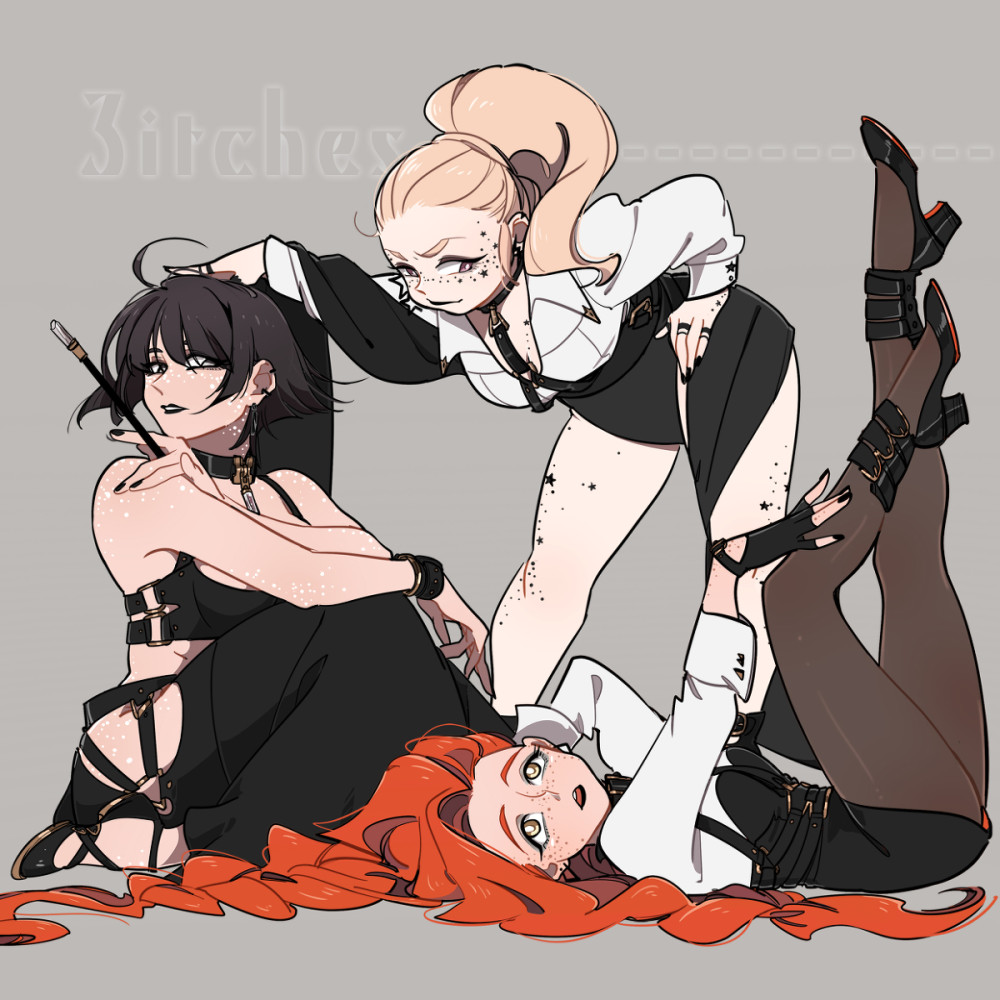 超赞的美漫风格插画,光芒闪动的女巫集会