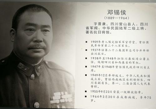 欢送出川抗敌将士大会",第22集团军总司令邓锡侯在会上发表如上讲话