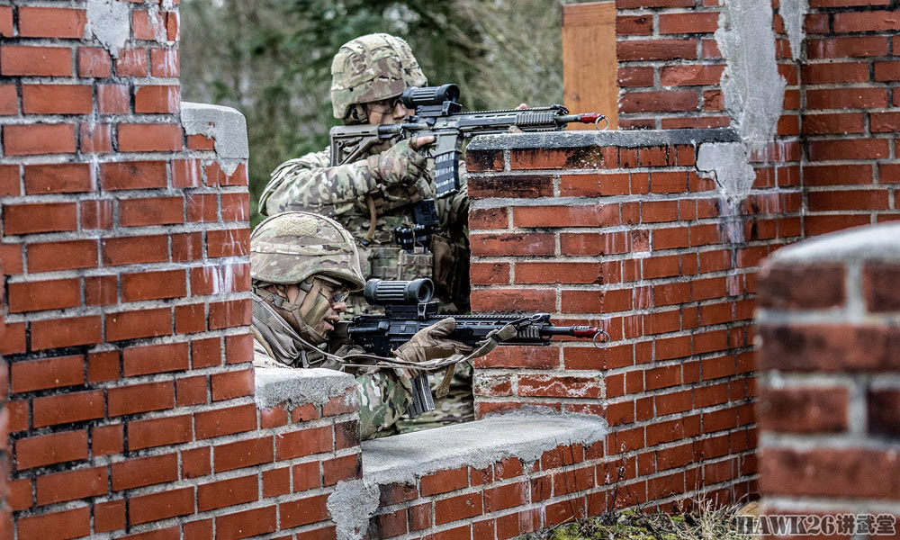 丹麦高级军官视察演习现场.对士兵表示慰问.参加演习的