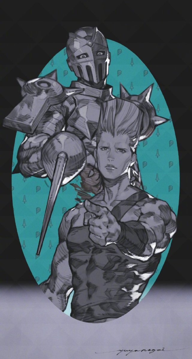 游戏大佬画了一组jojo同人,全员力量感十足,承太郎太帅了