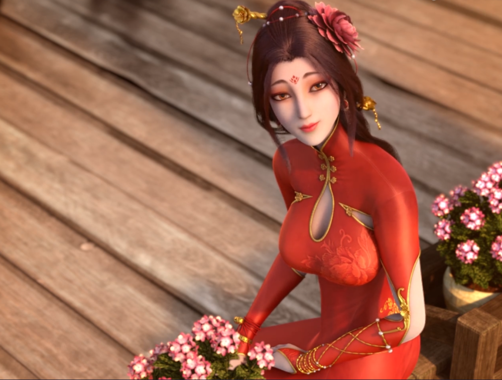 斗破苍穹时隔三年的第四季登场女皇雅妃出场美丽动人