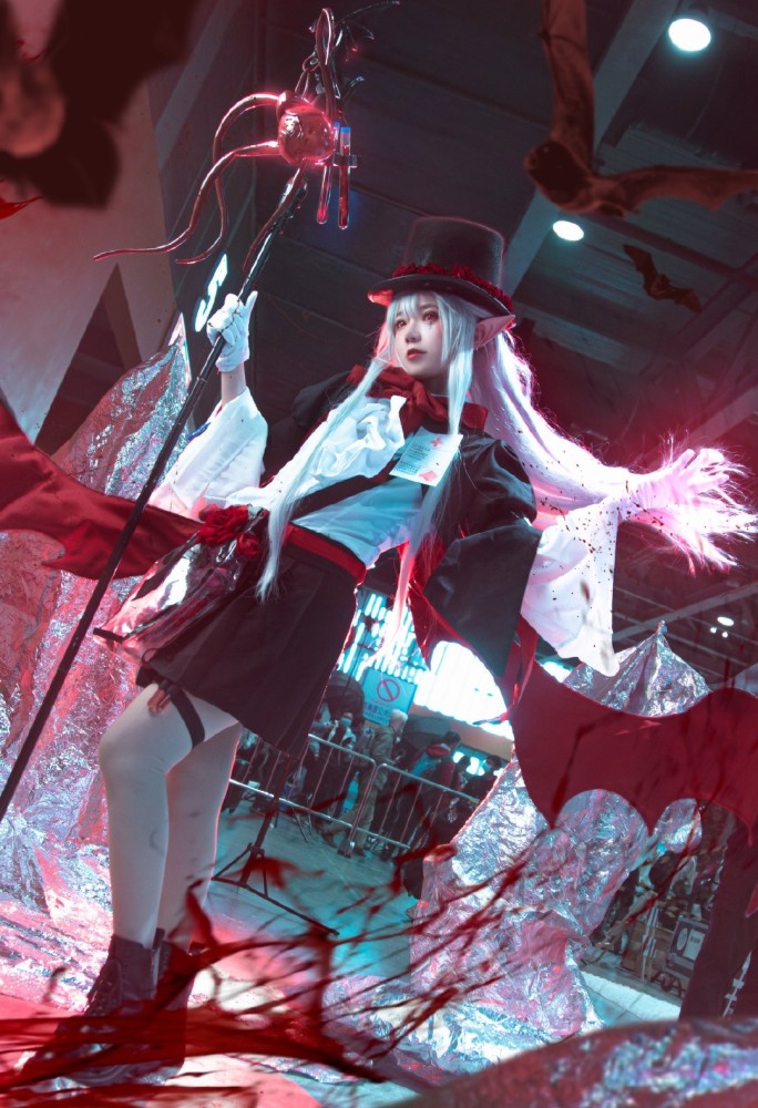 明日方舟华法琳ff0巫异盛宴cos正片