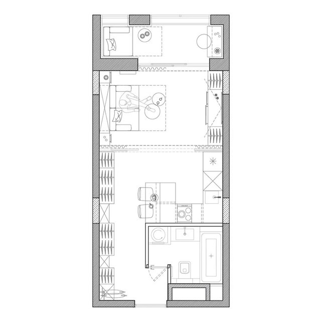 30㎡超小精致公寓奇葩长条户型逆袭豪宅