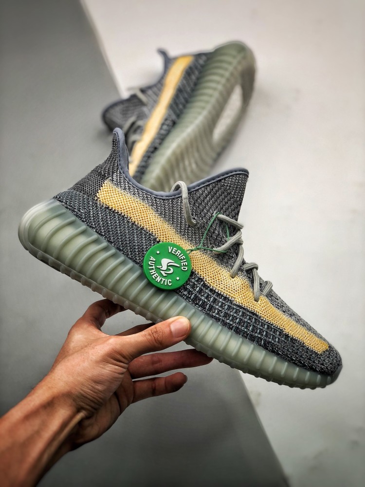 yeezy350v2ashblue水洗丹宁椰子鞋