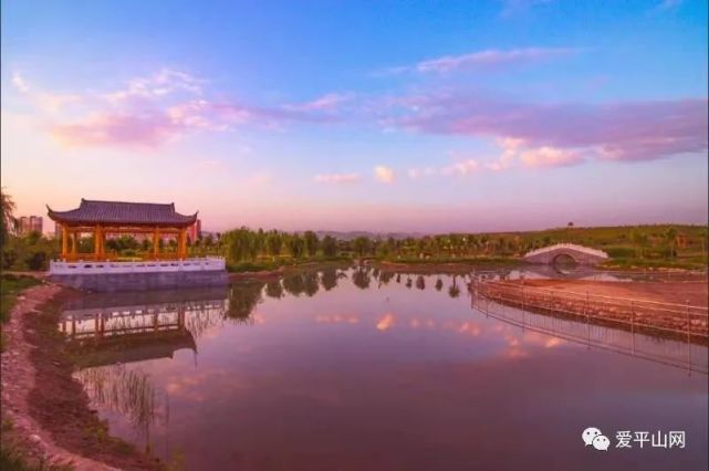美景欣赏丨平山冶河湿地公园风景如画