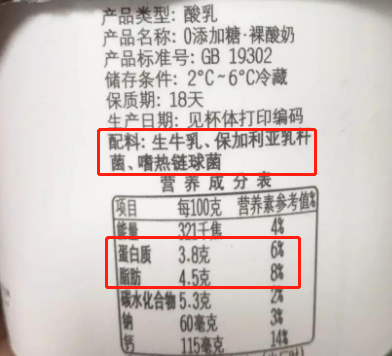 给宝宝挑选的酸奶,配料表一栏,尽量做到无糖,无蜂蜜,无添加剂,过多