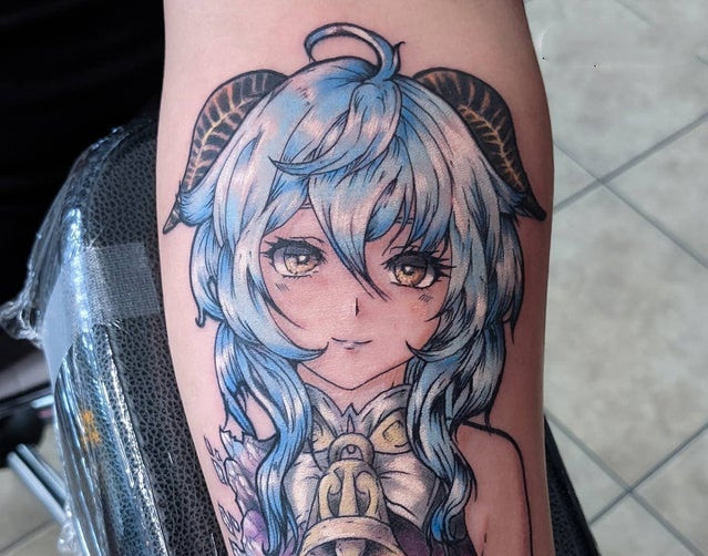 原神最强甘雨厨直接把角色纹在了身上离婚证甘拜下风