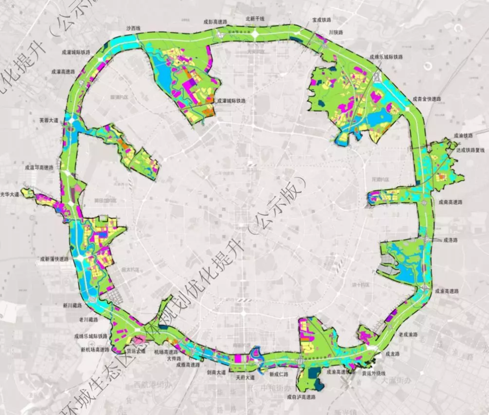 成都环城路规划图图片
