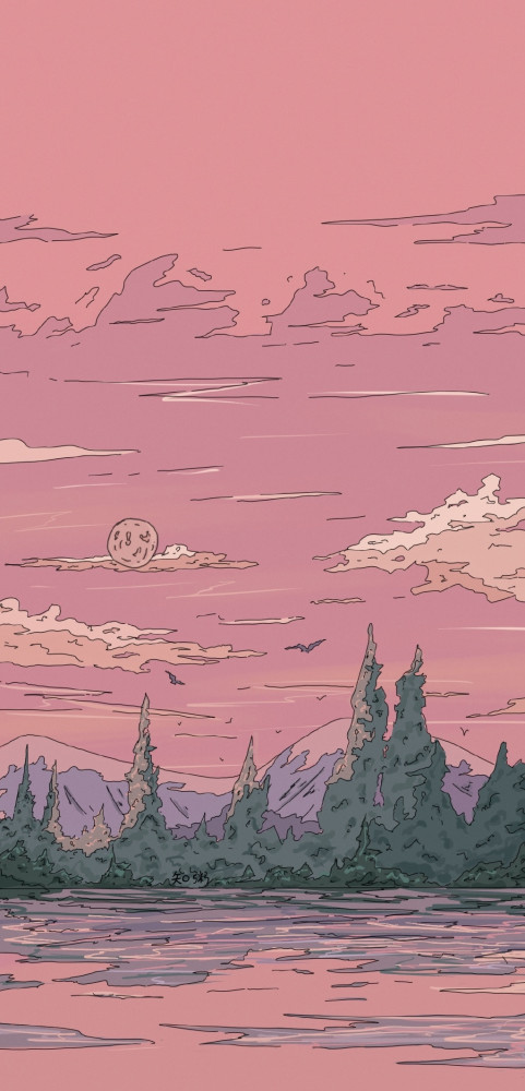 手机壁纸干净风景动漫图片背景