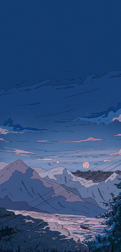 手机壁纸干净风景动漫图片背景