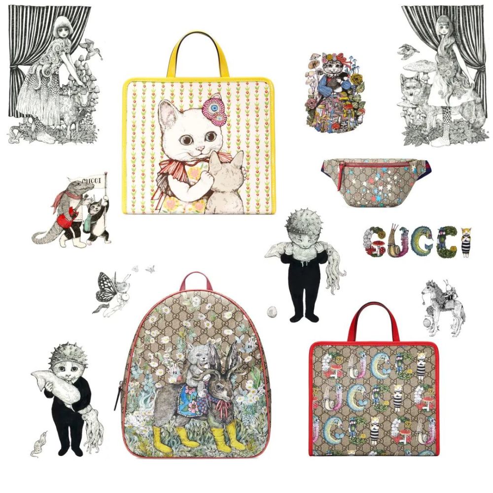 两度联名gucci 她画的 怪猫 有何魔力 腾讯新闻