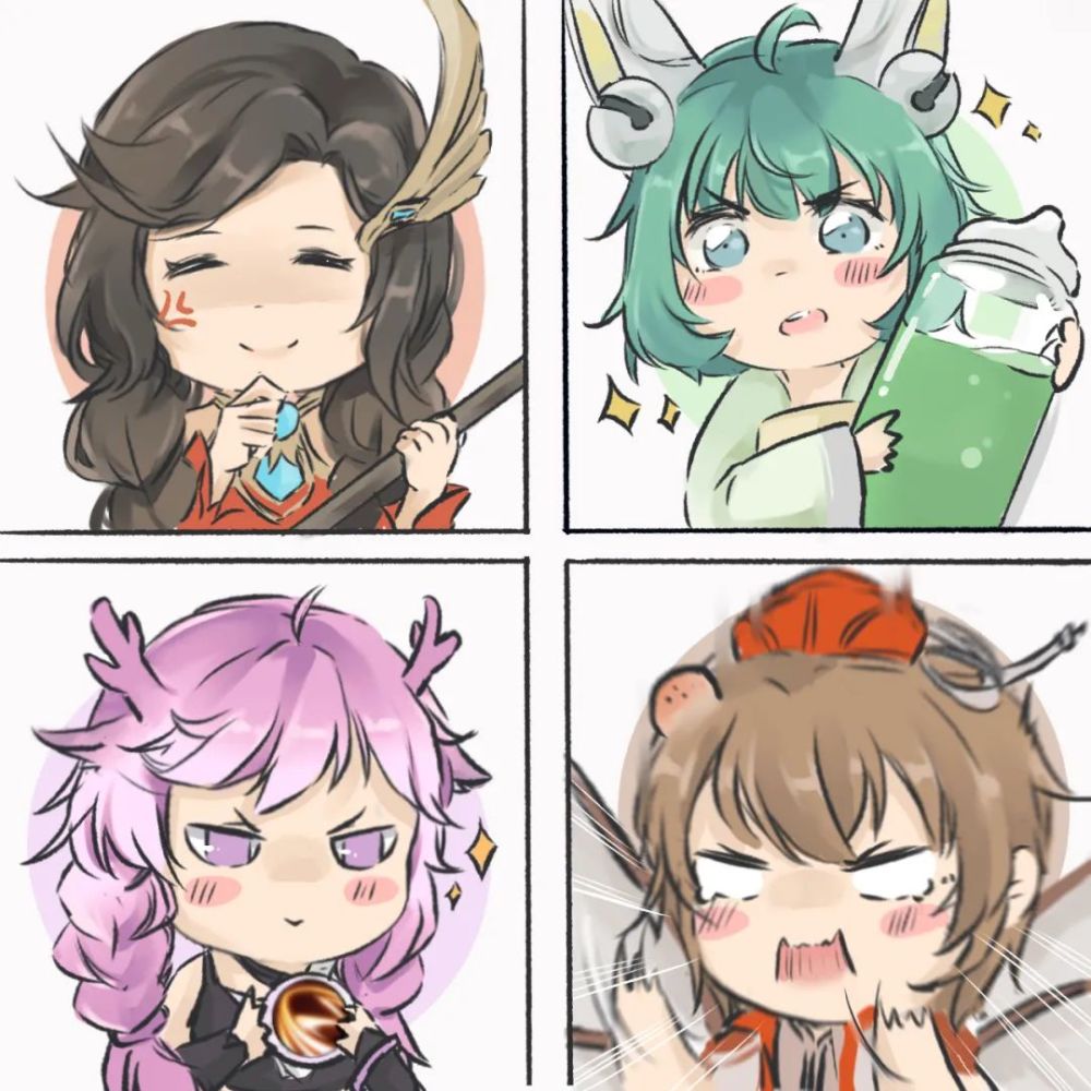 王者荣耀四位辅助英雄的可爱头像分享