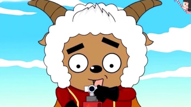 喜羊羊与灰太狼沸羊羊的几款造型长毛状态傻乎乎第五款很娘