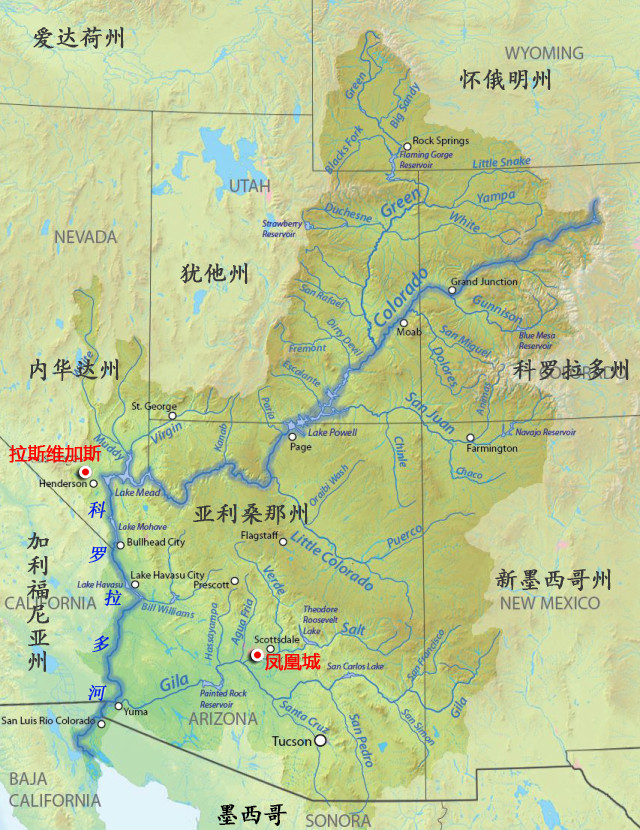 美国启动了各种水利建设工程,其中最著名的是胡佛大坝